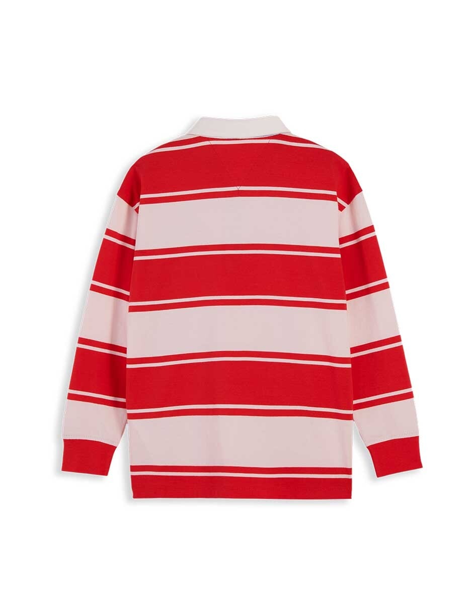 Playera tipo polo de algodón para niña 4