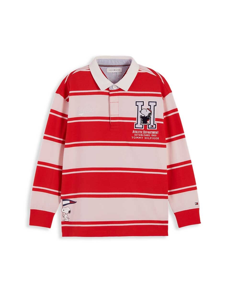 Playera tipo polo de algodón para niña 7