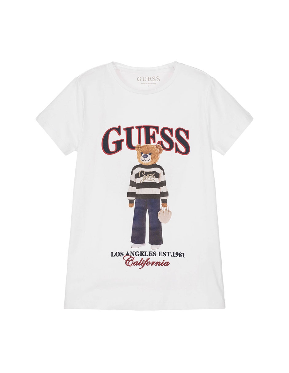 Playera oso manga corta para niña Playera oso manga corta para niña