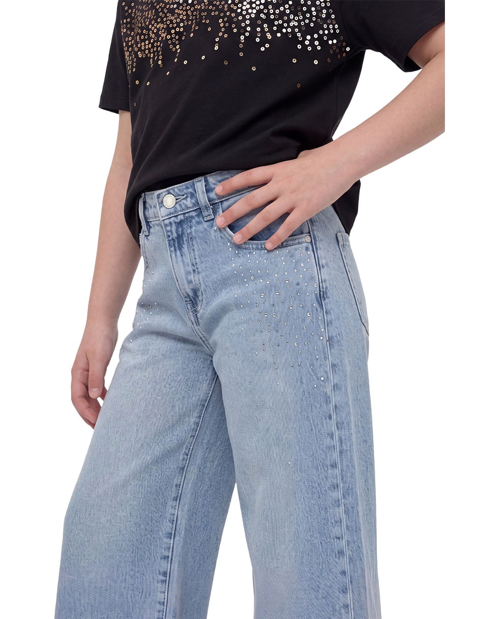 Jeans lavado denim para niña 6