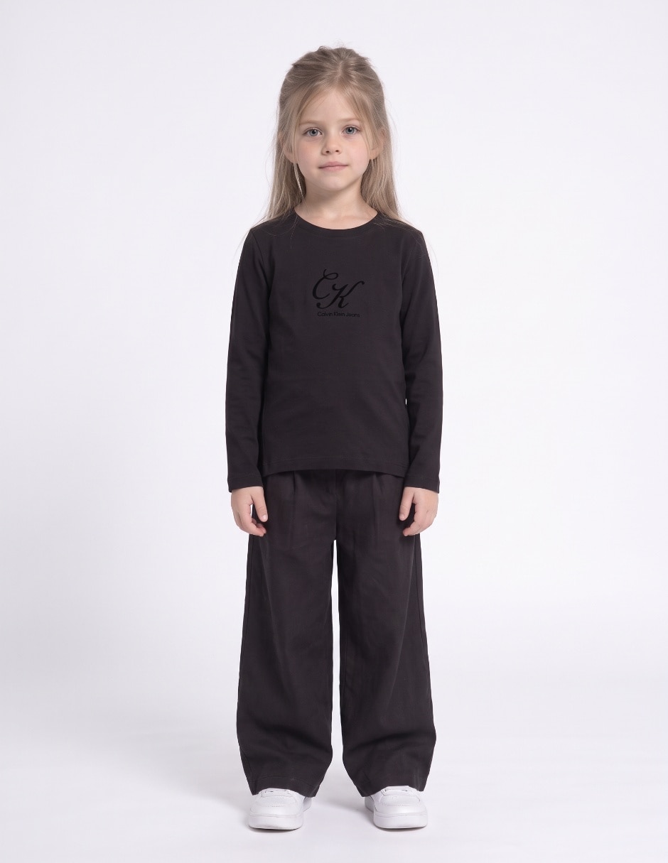 Playera manga larga para niña