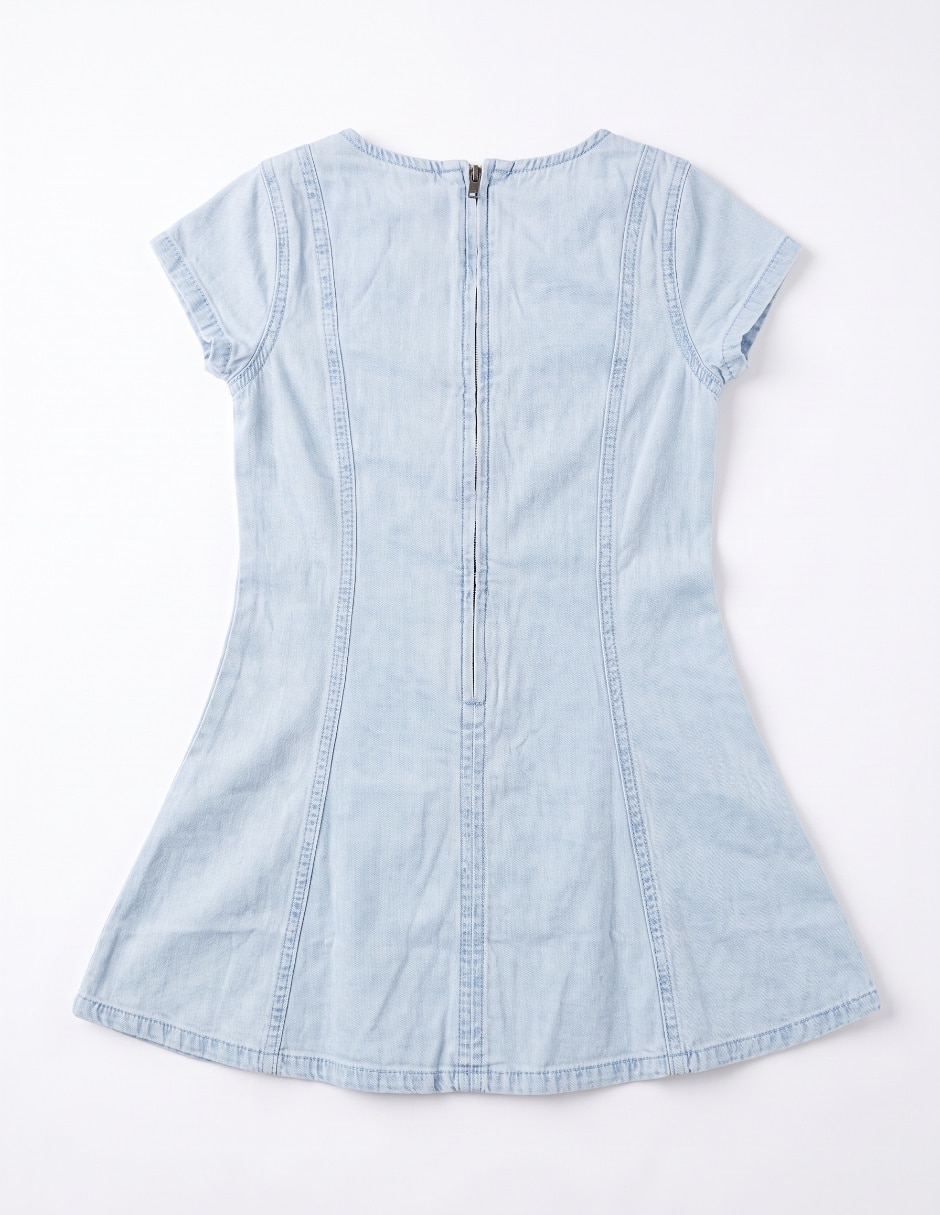 Vestido manga regular para niña 4
