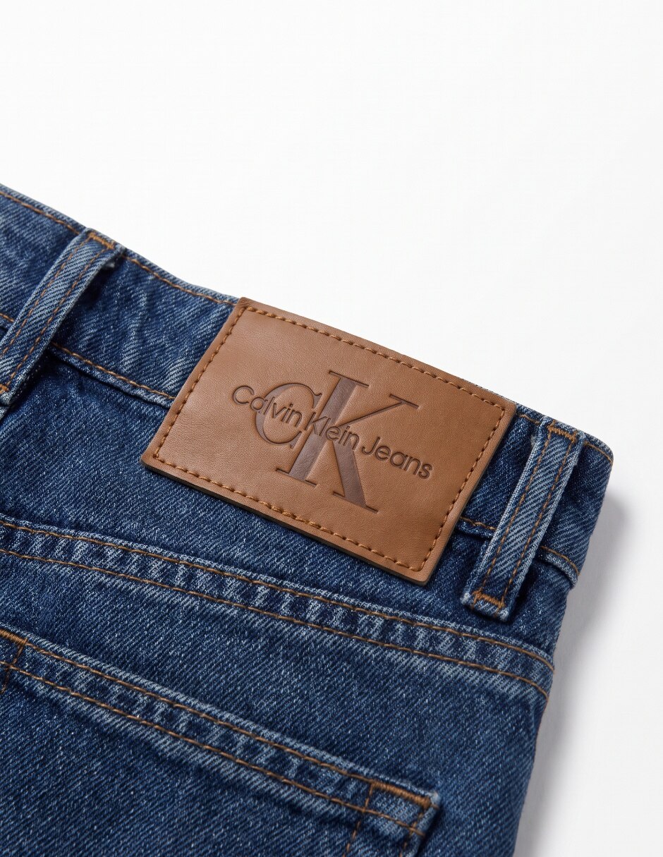 Jeans wide leg lavado denim para niña 5