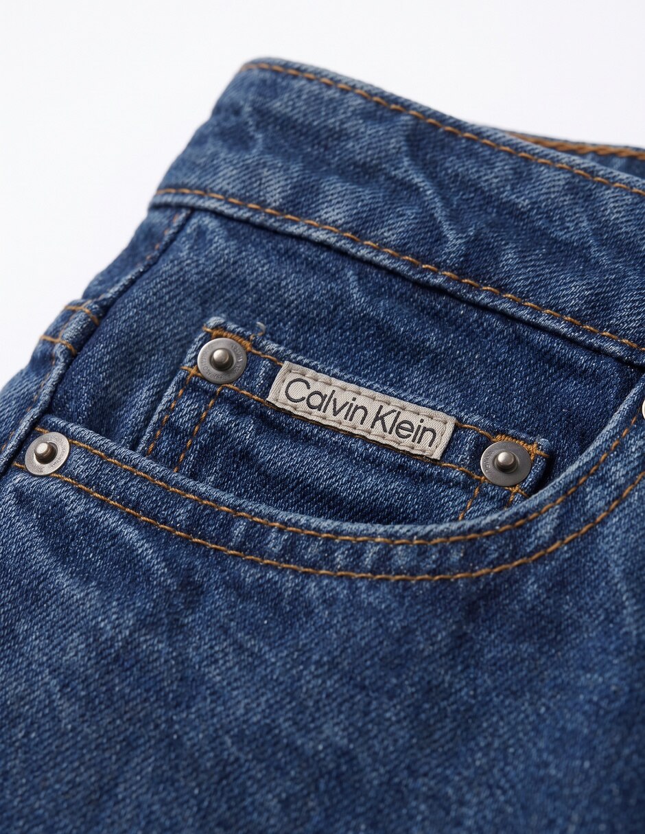 Jeans wide leg lavado denim para niña 6